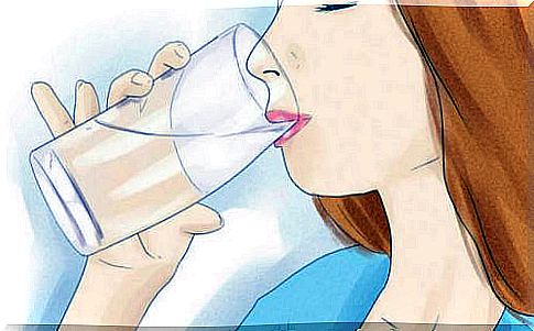 Woman drinking water