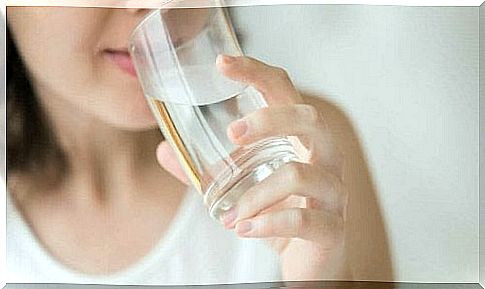 Woman drinking water