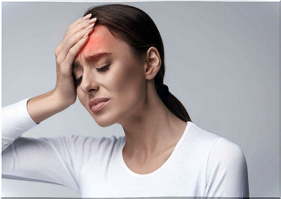 Woman with headache