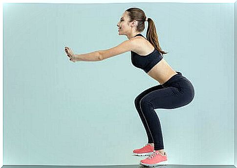 Woman doing squats