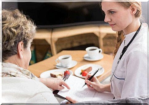 A woman at the doctor's