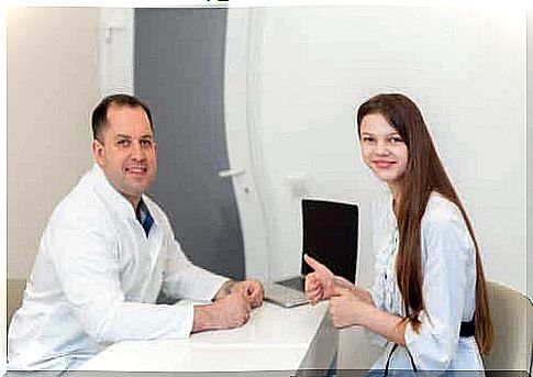 A doctor and a patient