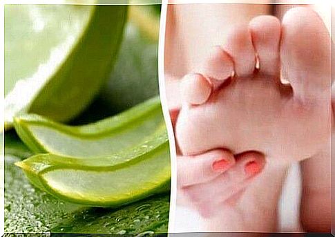 Aloe vera and foot