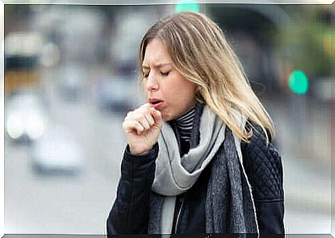 Woman coughing